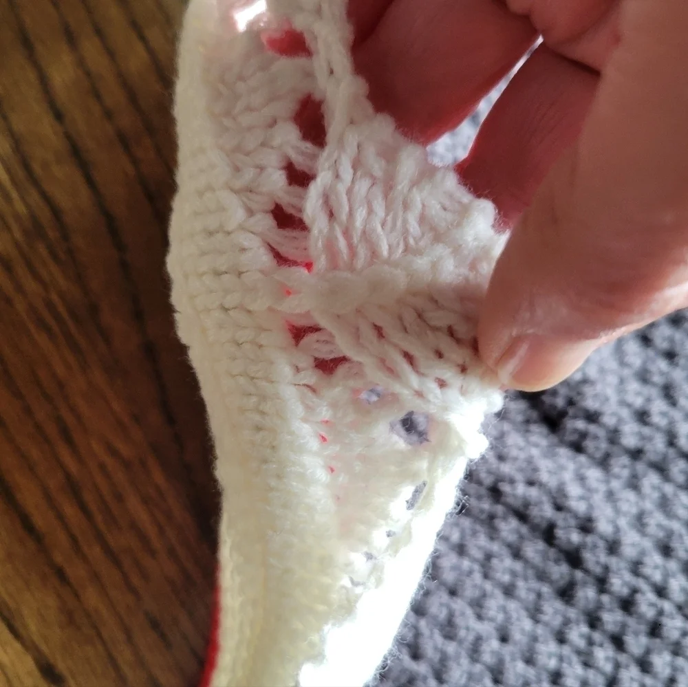 Handmade Knit Croshet Gray Red Whale Shark Leg Warmer Tail Blanket Todler Unisex